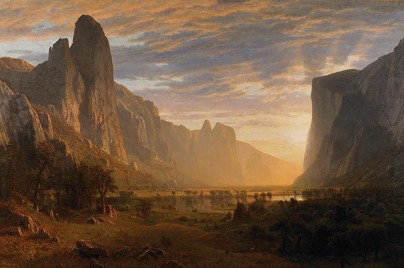 Albert Bierstadt Looking Down Yosemite Valley, California France oil painting art